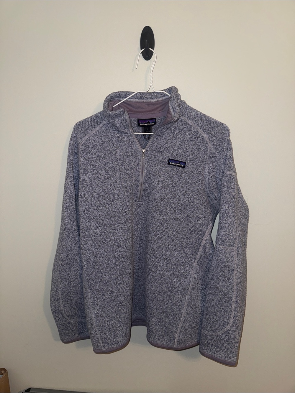 Patagonia Heathered Gray Quarter-Zip Fleece Pullover